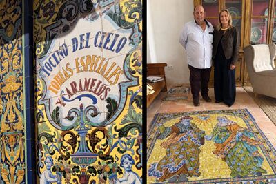Jesús Alcarazo destaca el valor de los azulejos históricos de La Centenaria durante el proyecto del nuevo camarín de la Esperanza de Triana